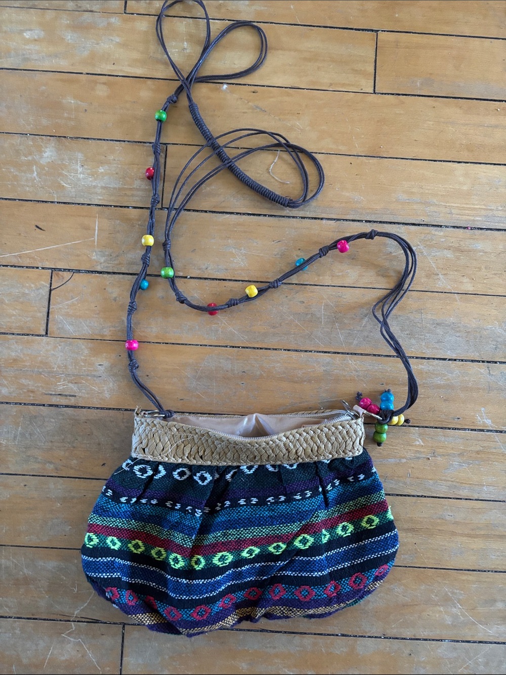 Bohemian Beaded Crossbody Bag in Multi-Color